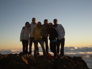 At the top of the Haleakala Volcano